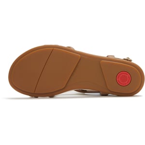 Fitflop Gracie Crystal Leer Dames Klassieke Tan Sandalen