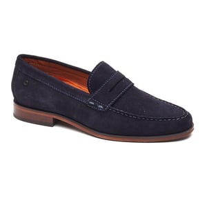 Base London Slate Loafer Leren Heren Navy Loafers