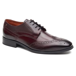 Base London Steeple Brogue Leer Heren Burnt Brown Brogues Schoenen