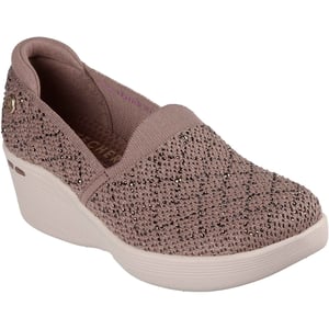 Skechers Pier-Lite My Reflection Polyester Dames Mocha Sneakers