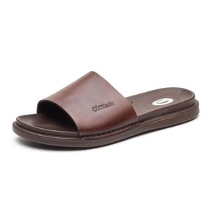 Base London Albany Leren Heren Bruine Slides