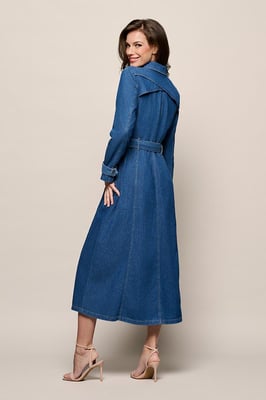 Troy Denim Jurk Medium Blauw Denim