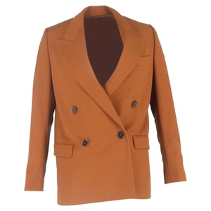 Acne Studios double-breasted blazer met zakken in bruin polyester