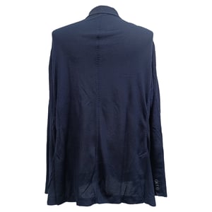 Loro piana single-breasted blazer met zakken in marineblauw katoen