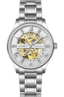 Invicta Objet D Art 69117 Heren Horloge - Automatisch Uurwerk - Roestvrij Staal met zilveren Wijzerplaat - 40mm