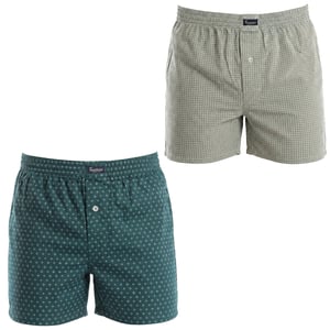 Verpakking van 2 Essentiële Katoenen Heren Boxershorts met Elastische Tailleband A0100