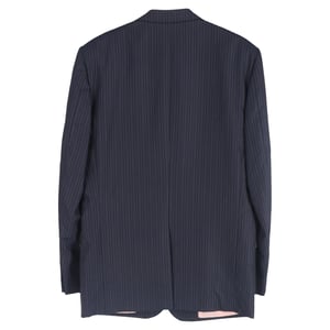 Ermenegildo Zegna gestreepte single-breasted blazer en broekset in marineblauwe wol