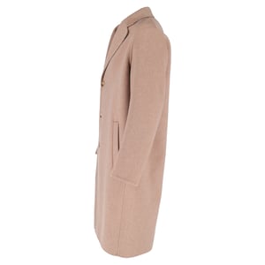 Lange jas van Acne Studios in beige wol