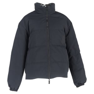 Burberry geruite pufferjas van zwart nylon