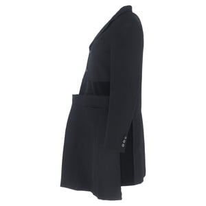 Comme Des Garçons single-breasted jas met panelen in zwarte wol