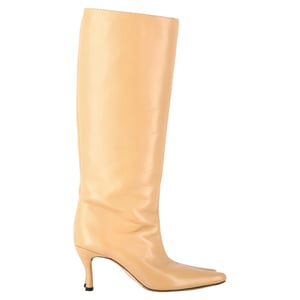By Far Stevie knielaarzen van beige leer