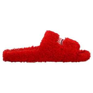 Balenciaga pluizige open muiltjes van rood polyester