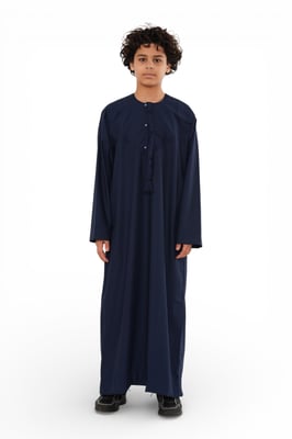 Kinderen jongens Eid marineblauw Marokkaanse Jubba gewaad Djellaba Ramadan Eid Thobe - K-HM11