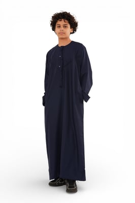 Kinderen jongens Eid marineblauw Marokkaanse Jubba gewaad Djellaba Ramadan Eid Thobe - K-HM11