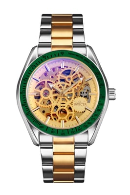 Invicta Objet D Art 69454 Heren Horloge - Automatisch Uurwerk - Roestvrij Staal met gouden Wijzerplaat - 43mm