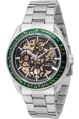 Invicta Objet D Art 69452 Heren Horloge - Automatisch Uurwerk - Roestvrij Staal met zwarte Wijzerplaat - 43mm