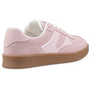 Hush Puppies Maura Suède Dames Roze Sneakers
