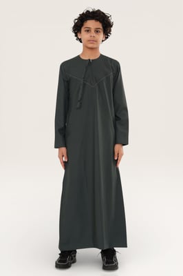 Kinderen jongens groene Ramadan Eid Marokkaanse Jubba gewaad moslim Djellaba Thobe LFS-K-TT008