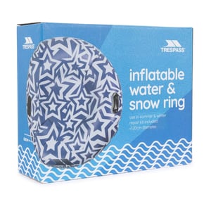 Trespass Dingnut Sterren Opblaasbare Ring (Blauw/Wit)