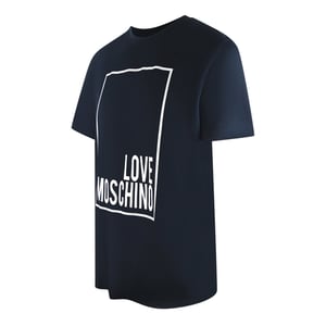 Love Moschino Box Logo Marineblauw T-shirt