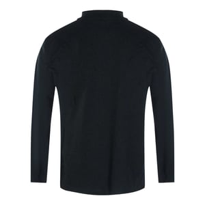 Love Moschino Polo Shirt Met Klein Hartlogo En Lange Mouwen, Zwart