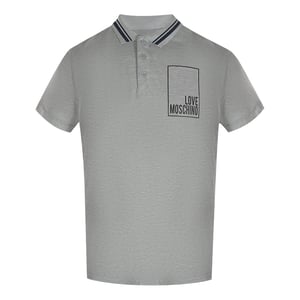 Love Moschino Box Logo Grijze Poloshirt