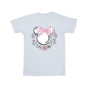 Disney Meisjes Minnie Mouse Strikjes & Bloemen Katoenen T-shirt (Wit)