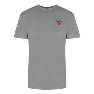 Love Moschino T-shirt Met Klein Logo In Grijs