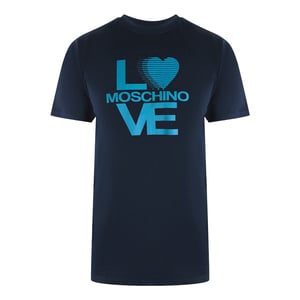 Love Moschino Logo Navy Blue T-shirt