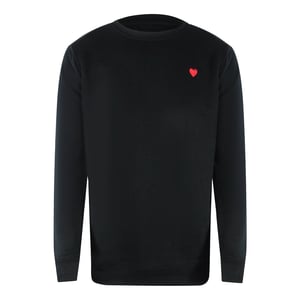 Love Moschino Small Heart Logo Black Sweatshirt