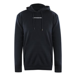 Love Moschino Effen Logo Zwarte Hoodie