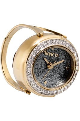 Invicta Mini 49601 Dames Horloge - Quartz Uurwerk - Roestvrij Staal met zwarte Wijzerplaat - 24mm