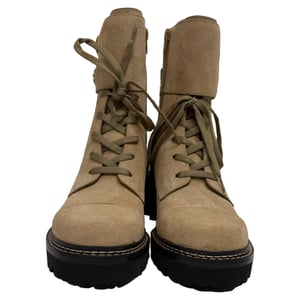 See by Chloé Mallory Combat enkellaarsjes in beige suède