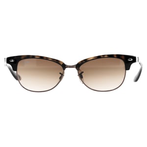 Ray Ban Clubmaster zonnebril in bruin acetaat.