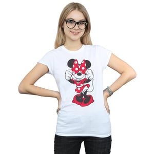 Disney Dames/Dames Minnie Mouse Boogogen Katoenen T-Shirt (Wit)