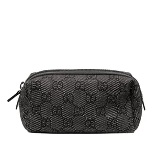 Tweedelige Gg Denim Make-up Tas