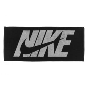 Nike Graphic Print Jacquard Handdoek (Zwart/Wit)