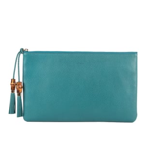 Bamboo Braided Tassel Zip Clutch  Clutch