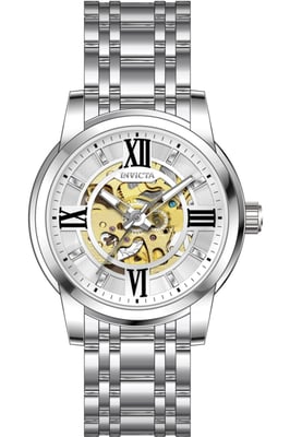 Invicta Objet D Art 69133 Heren Horloge - Automatisch Uurwerk - Roestvrij Staal met zilveren Wijzerplaat - 41mm