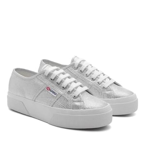 Superga Dames/Dames 2740 Lame Platform Trainers (Grijs Zilver)