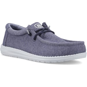HEYDUDE Wally Stretch Jersey Katoen Heren Marineblauwe Moccasins Schoenen