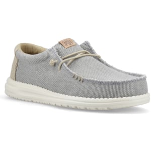 HEYDUDE Wally Gevlochten Polyester Heren Flanel Grijs/Olijfgrijs Moccassins Schoenen