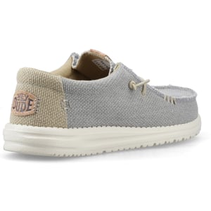 HEYDUDE Wally Gevlochten Polyester Heren Flanel Grijs/Olijfgrijs Moccassins Schoenen