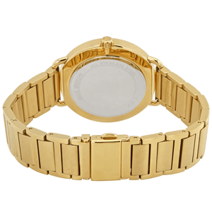 Michael Kors Portia MK3788 Dames 36,5 mm Gouden RVS Horloge met Zwarte Wijzerplaat