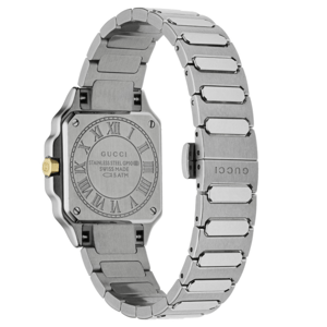 Gucci YA166503 G-Flat Zilveren Wijzerplaat Dameshorloge