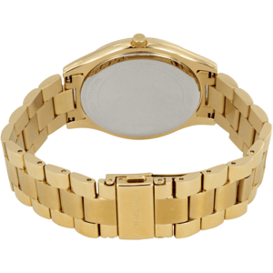 Michael Kors MK3478 Slim Runway Dameshorloge 42mm Zwart Wijzerplaat Goudkleurig