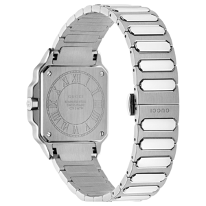 Gucci YA166505 G-Flat Zwarte Wijzerplaat Unisex Horloge