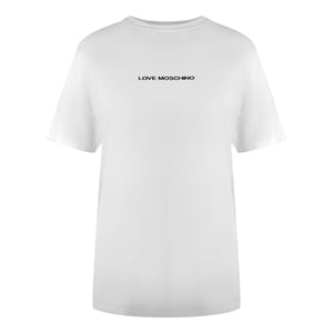 Love Moschino T-shirt Met Opvallend Logo In Wit
