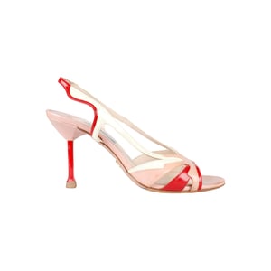 Prada driekleurige slingback sandalen met hak - jaren 2010