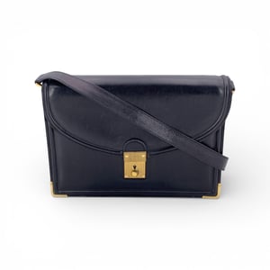 Vintage leren schoudertas van Gucci